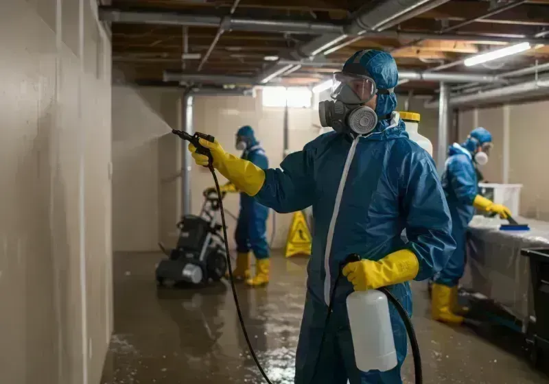 Basement Sanitization and Antimicrobial Treatment process in Centralia, IL